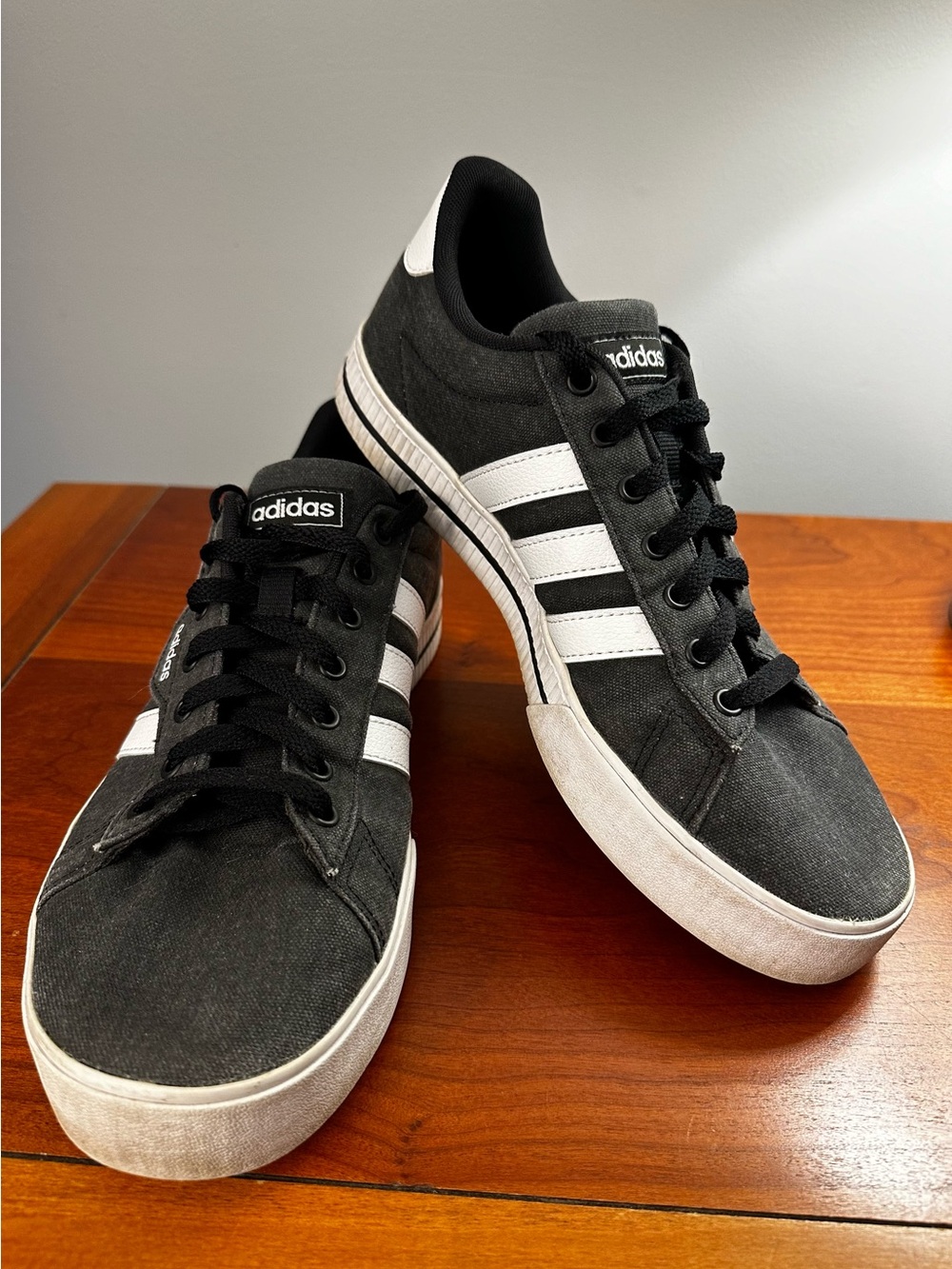 Adidas Black & White Classic Sneakers (Size 9)